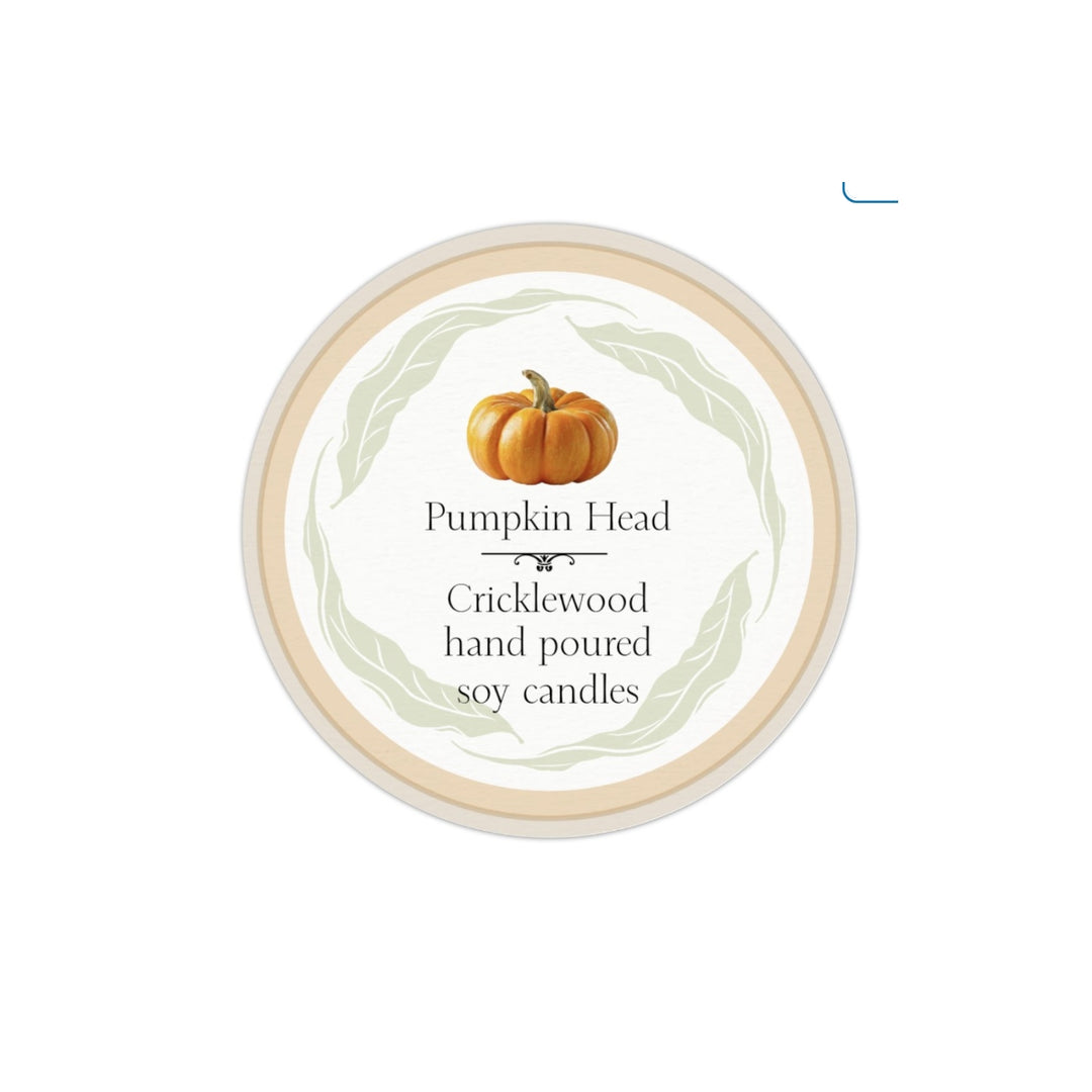Pumpkin Head hand-poured natural soy candles