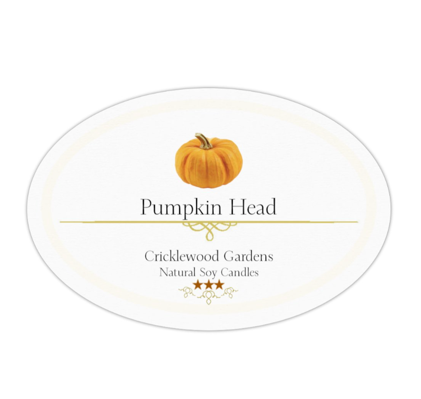 Pumpkin Head hand-poured natural soy candles