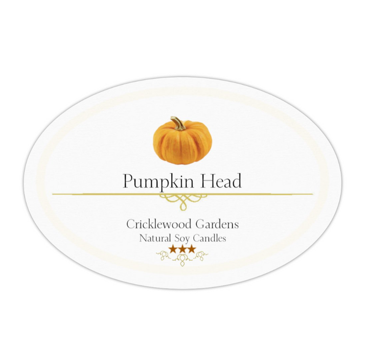 Pumpkin Head hand-poured natural soy candles